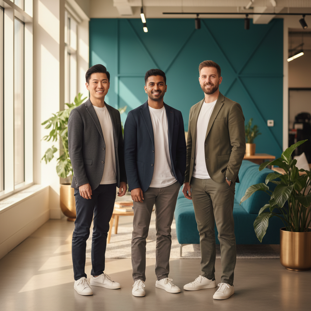 FOH founding team in a modern workspace